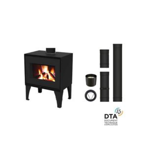 Pack poêle à bois Lugano Sortie dessus 11 kw ETNA Wood