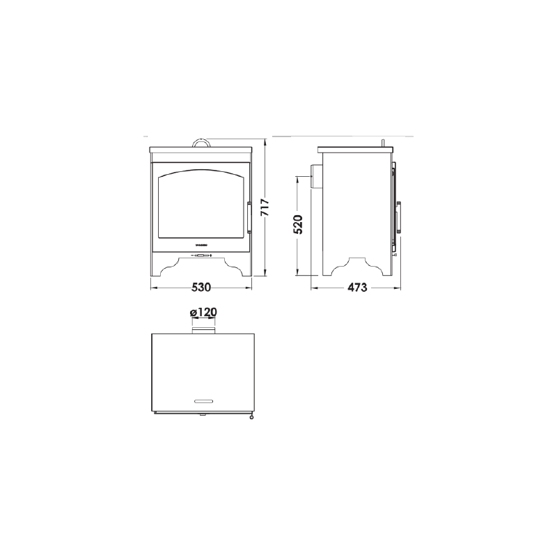 Poêle à bois avec chauffe plat Oslo 8 kw Panadero 3 Poêle à bois avec chauffe plat Oslo 8 kw Panadero – Image 3
