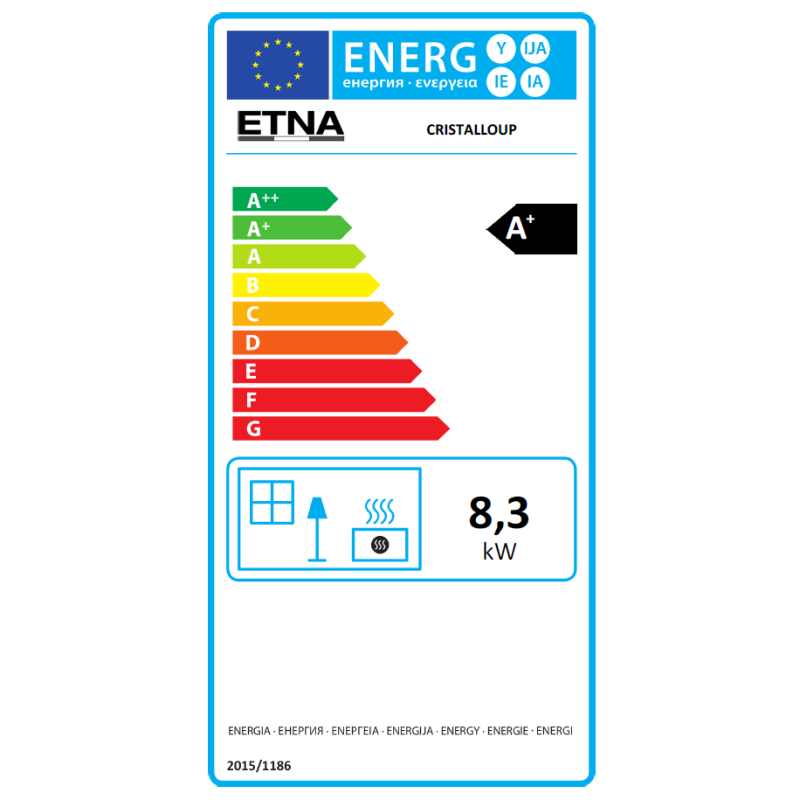 Poêle à granulés étanche (sortie dessus concentrique) Cristallo Silenzio Up 9.2 kw ETNA Luxe 2 Poêle à granulés étanche (sortie dessus concentrique) Cristallo Silenzio Up 9.2 kw ETNA Luxe – Image 2